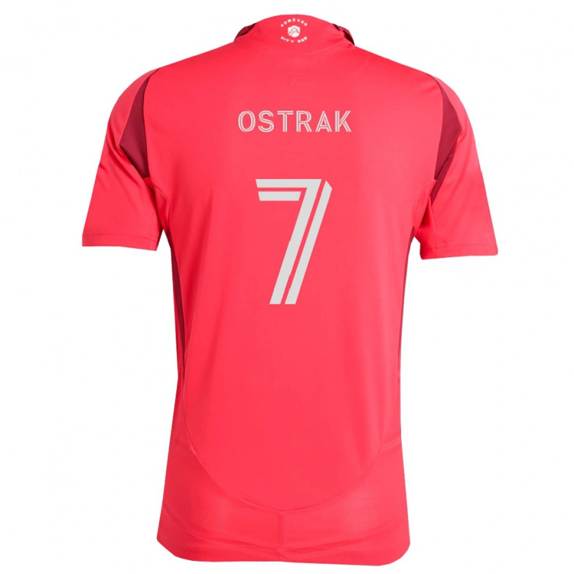 Danxen Niño Camiseta Tomas Ostrák #7 Magenta Blanco 1ª Equipación 2026/27 La Camisa