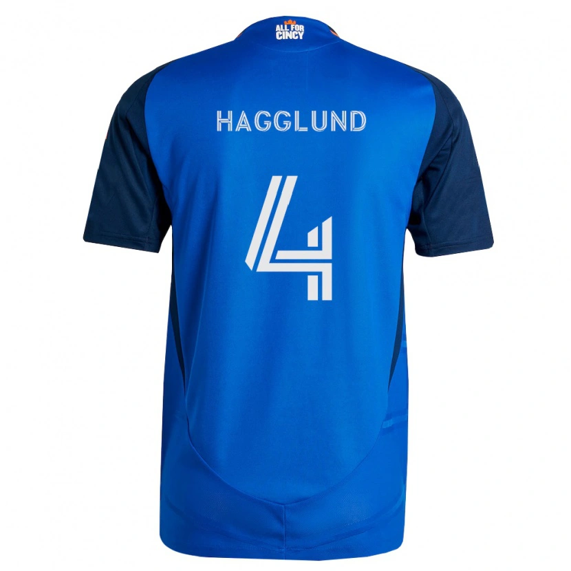 Danxen Niño Camiseta Nick Hagglund #4 Azul Real Naranja 1ª Equipación 2026/27 La Camisa