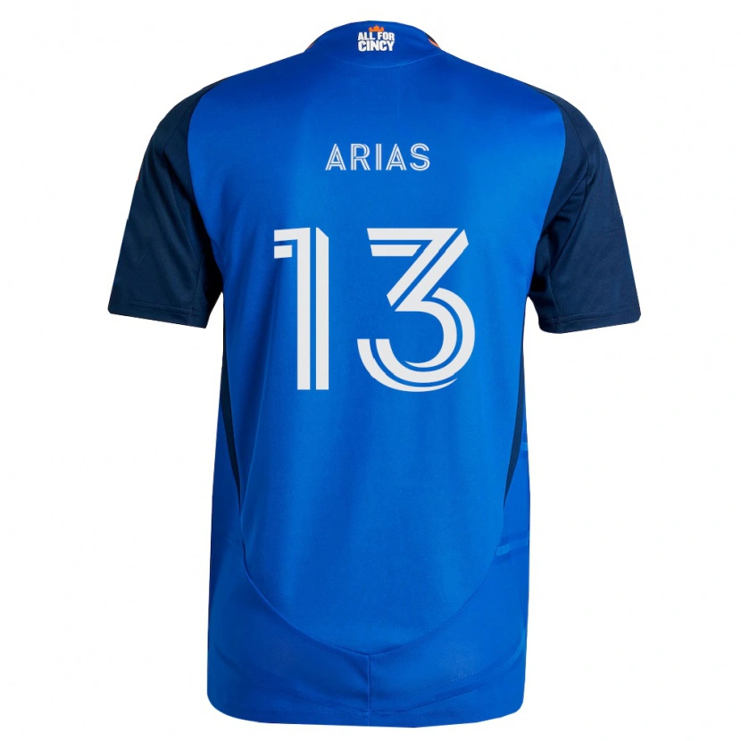 Danxen Niño Camiseta Santiago Arias #13 Azul Real Naranja 1ª Equipación 2026/27 La Camisa