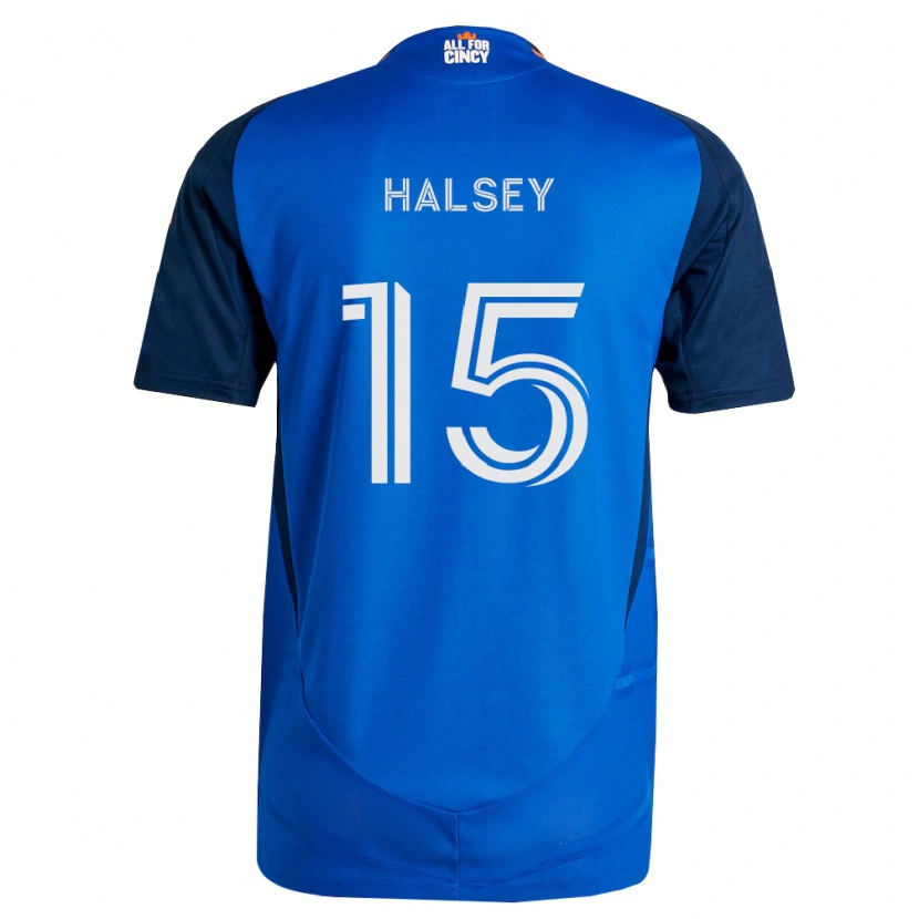 Danxen Niño Camiseta Bret Halsey #15 Azul Real Naranja 1ª Equipación 2026/27 La Camisa