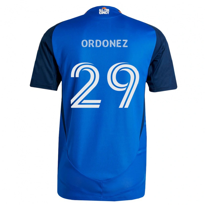 Danxen Niño Camiseta Arquímides Ordóñez #29 Azul Real Naranja 1ª Equipación 2026/27 La Camisa