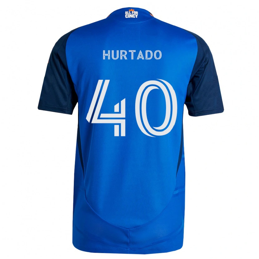 Danxen Niño Camiseta Dilan Hurtado #40 Azul Real Naranja 1ª Equipación 2026/27 La Camisa