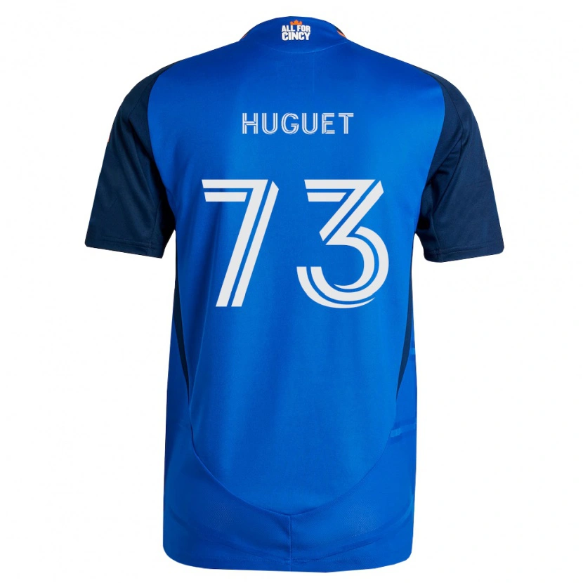 Danxen Niño Camiseta Gaël Huguet #73 Azul Real Naranja 1ª Equipación 2026/27 La Camisa