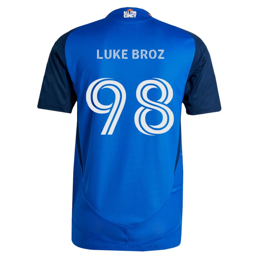 Danxen Niño Camiseta Luke Broz #98 Azul Real Naranja 1ª Equipación 2026/27 La Camisa