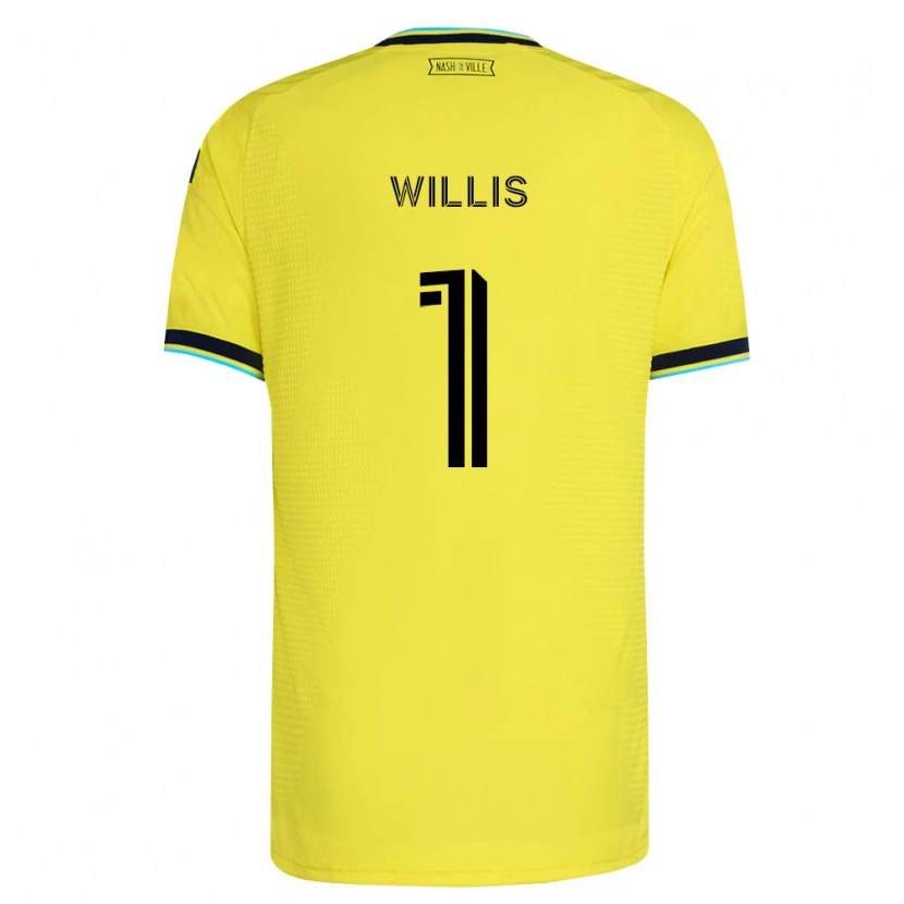Danxen Niño Camiseta Joe Willis #1 Amarillo Brillante Azul Marino 1ª Equipación 2026/27 La Camisa