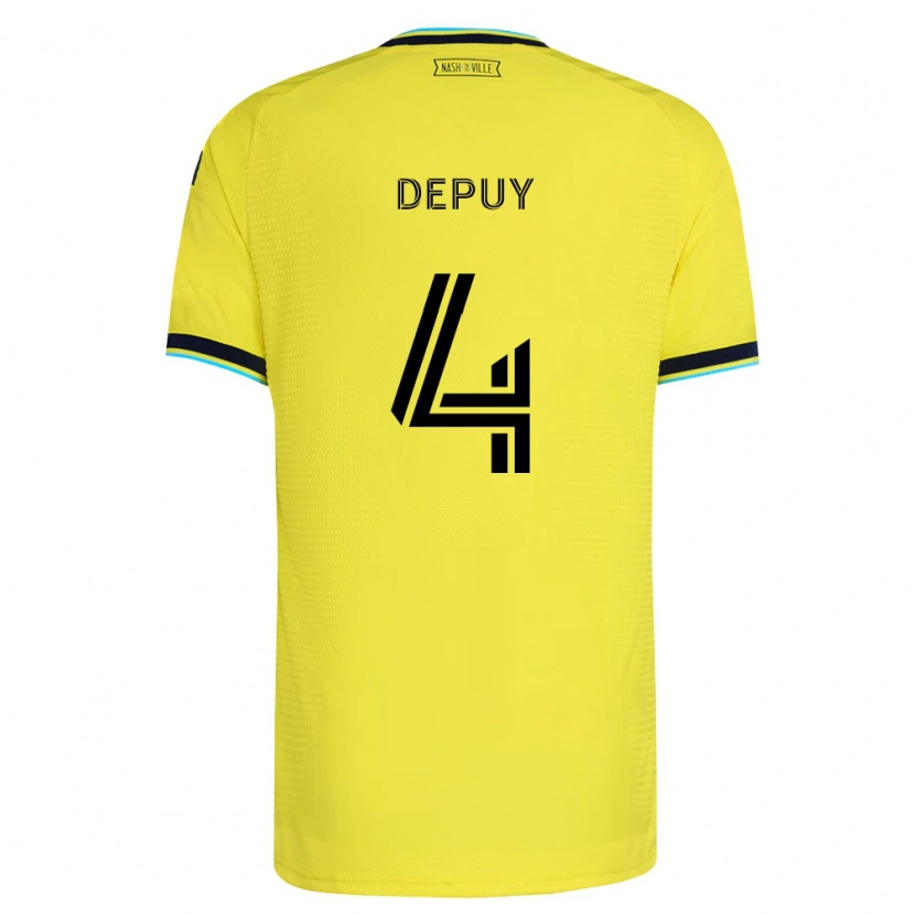 Danxen Niño Camiseta Nick Depuy #4 Amarillo Brillante Azul Marino 1ª Equipación 2026/27 La Camisa