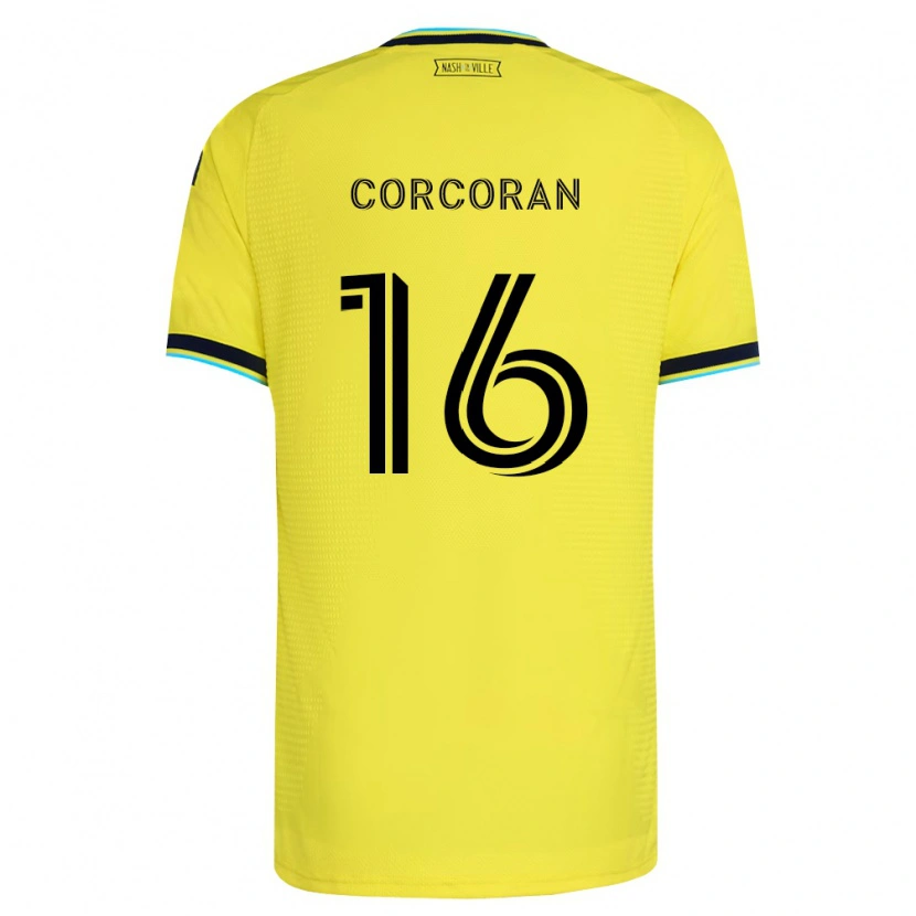 Danxen Niño Camiseta Matthew Corcoran #16 Amarillo Brillante Azul Marino 1ª Equipación 2026/27 La Camisa