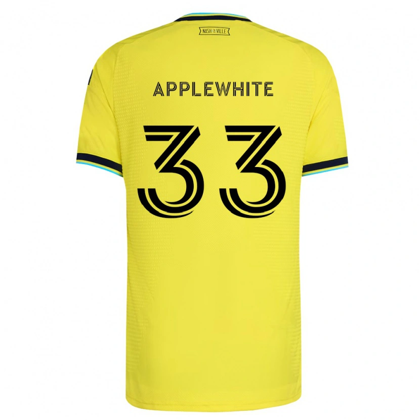 Danxen Niño Camiseta Christopher Applewhite #33 Amarillo Brillante Azul Marino 1ª Equipación 2026/27 La Camisa