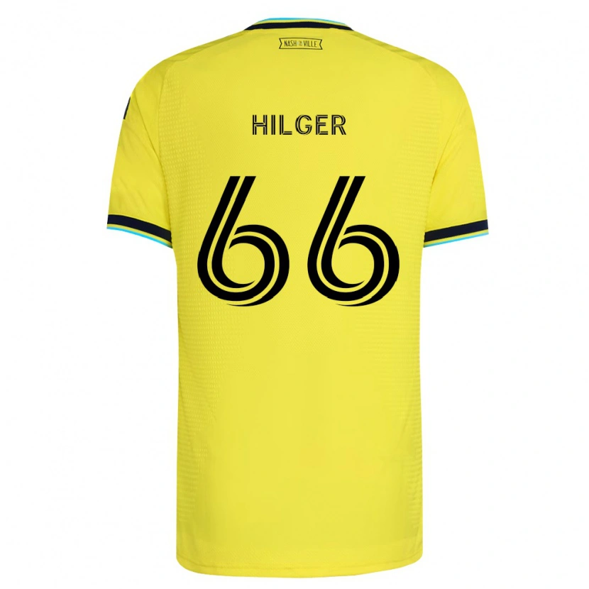 Danxen Niño Camiseta Brooks Hilger #66 Amarillo Brillante Azul Marino 1ª Equipación 2026/27 La Camisa