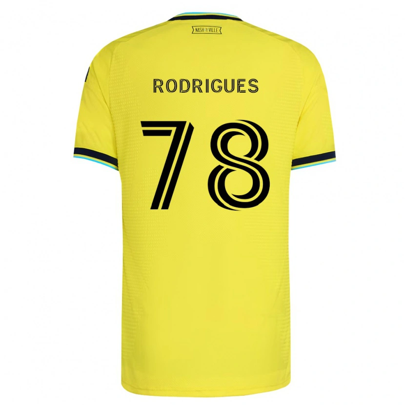 Danxen Niño Camiseta Giuliano Rodrigues #78 Amarillo Brillante Azul Marino 1ª Equipación 2026/27 La Camisa