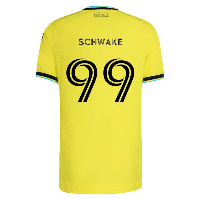 Danxen Niño Camiseta Brian Schwake #99 Amarillo Brillante Azul Marino 1ª Equipación 2026/27 La Camisa