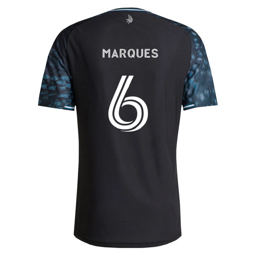 Danxen Niño Camiseta Mikael Marqués #6 Negro Blanco 1ª Equipación 2026/27 La Camisa