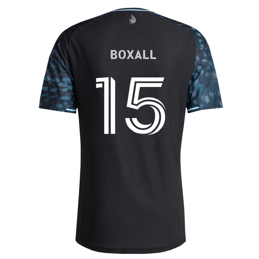 Danxen Niño Camiseta Michael Boxall #15 Negro Blanco 1ª Equipación 2026/27 La Camisa