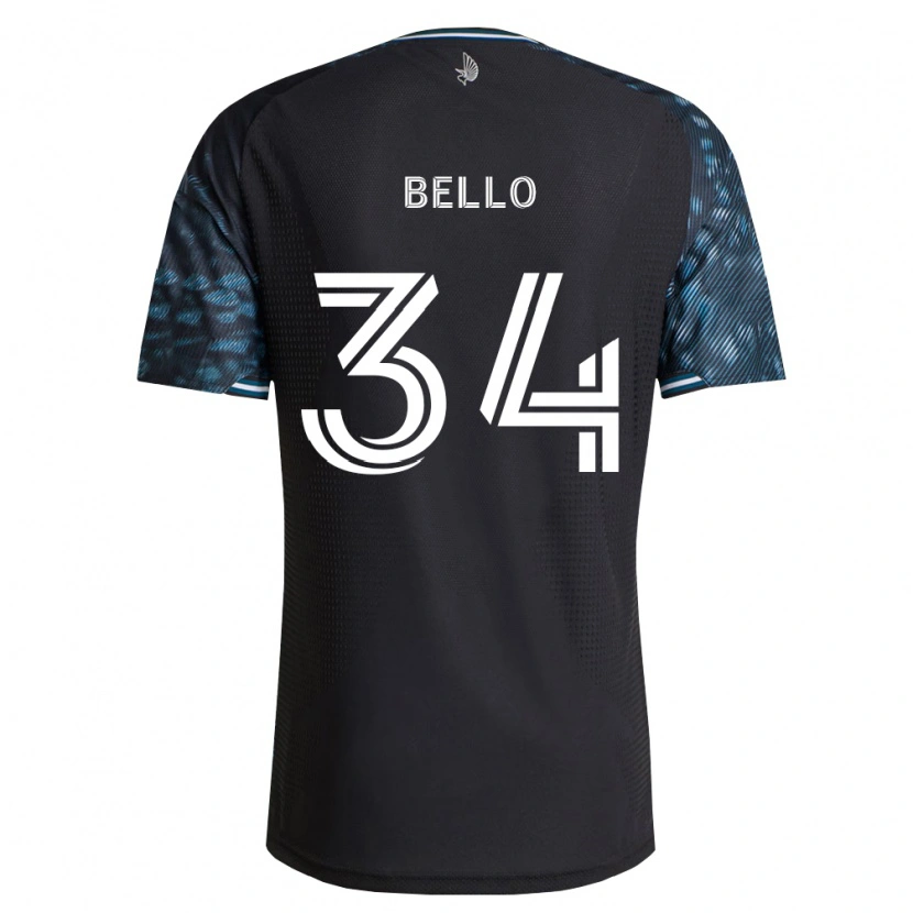 Danxen Niño Camiseta Zaydan Bello #34 Negro Blanco 1ª Equipación 2026/27 La Camisa