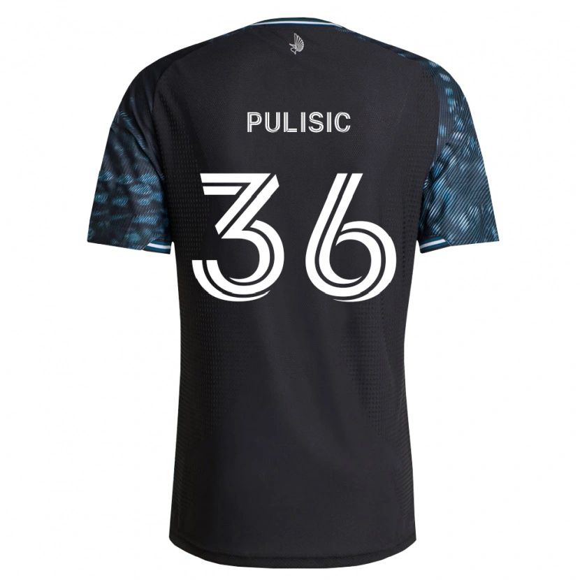 Danxen Niño Camiseta Will Pulisic #36 Negro Blanco 1ª Equipación 2026/27 La Camisa