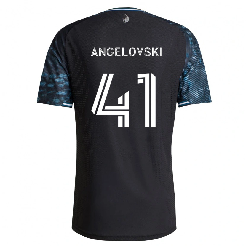 Danxen Niño Camiseta Lazar Angelovski #41 Negro Blanco 1ª Equipación 2026/27 La Camisa