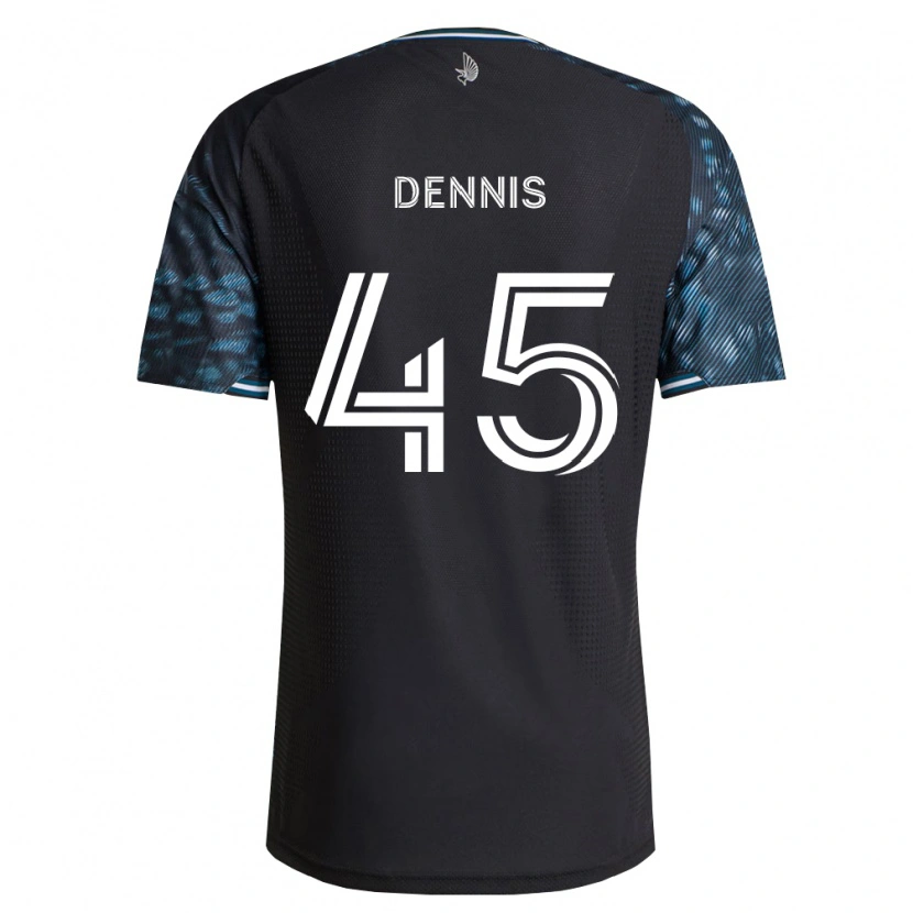 Danxen Niño Camiseta Tim Dennis #45 Negro Blanco 1ª Equipación 2026/27 La Camisa