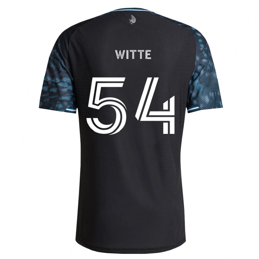 Danxen Niño Camiseta Alex Witte #54 Negro Blanco 1ª Equipación 2026/27 La Camisa