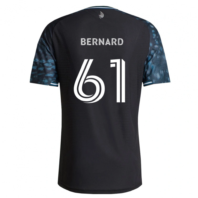 Danxen Niño Camiseta Jadan Bernard #61 Negro Blanco 1ª Equipación 2026/27 La Camisa