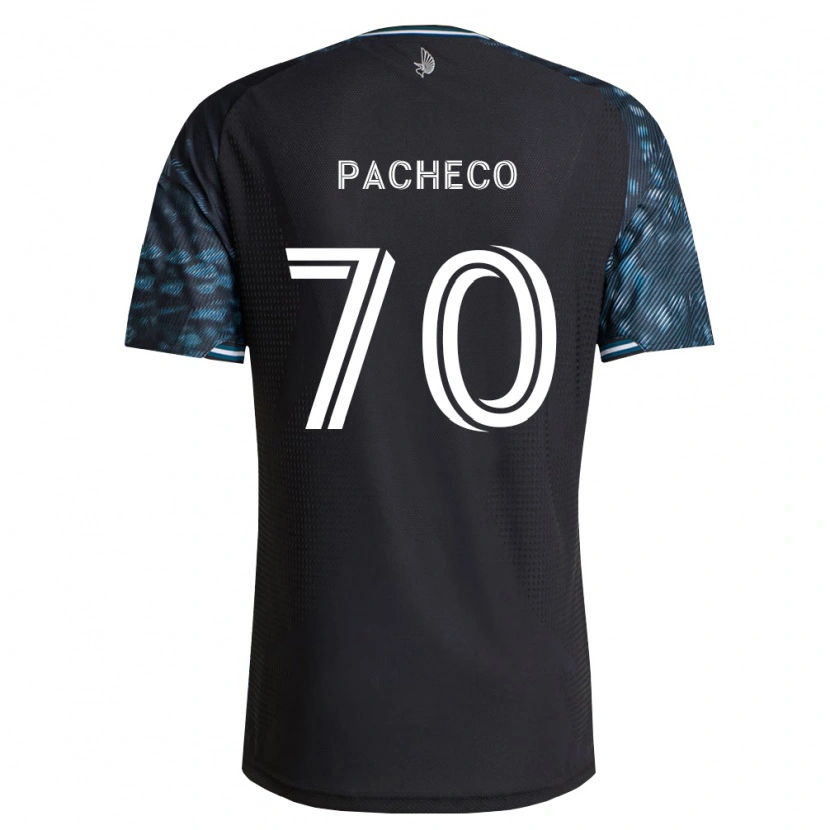 Danxen Niño Camiseta Diogo Pacheco #70 Negro Blanco 1ª Equipación 2026/27 La Camisa