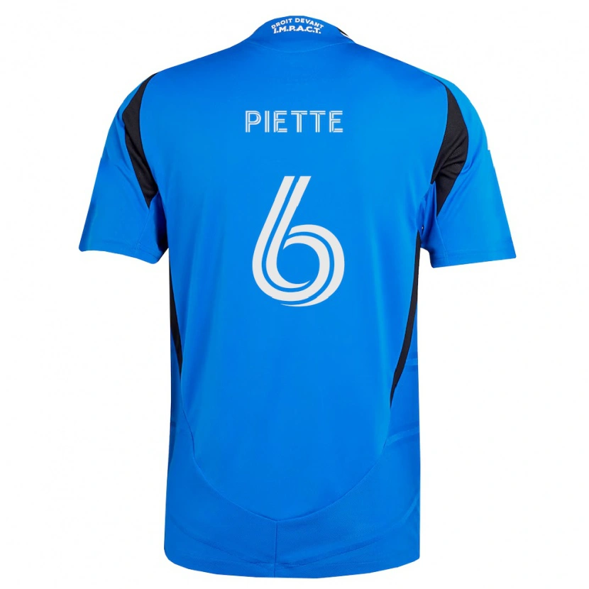 Danxen Niño Camiseta Samuel Piette #6 Azul Blanco Negro 1ª Equipación 2026/27 La Camisa