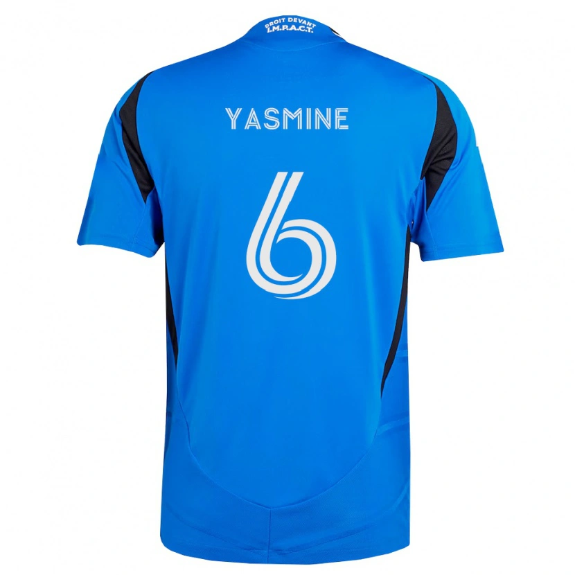 Danxen Niño Camiseta Décombe Yasmine #6 Azul Blanco Negro 1ª Equipación 2026/27 La Camisa