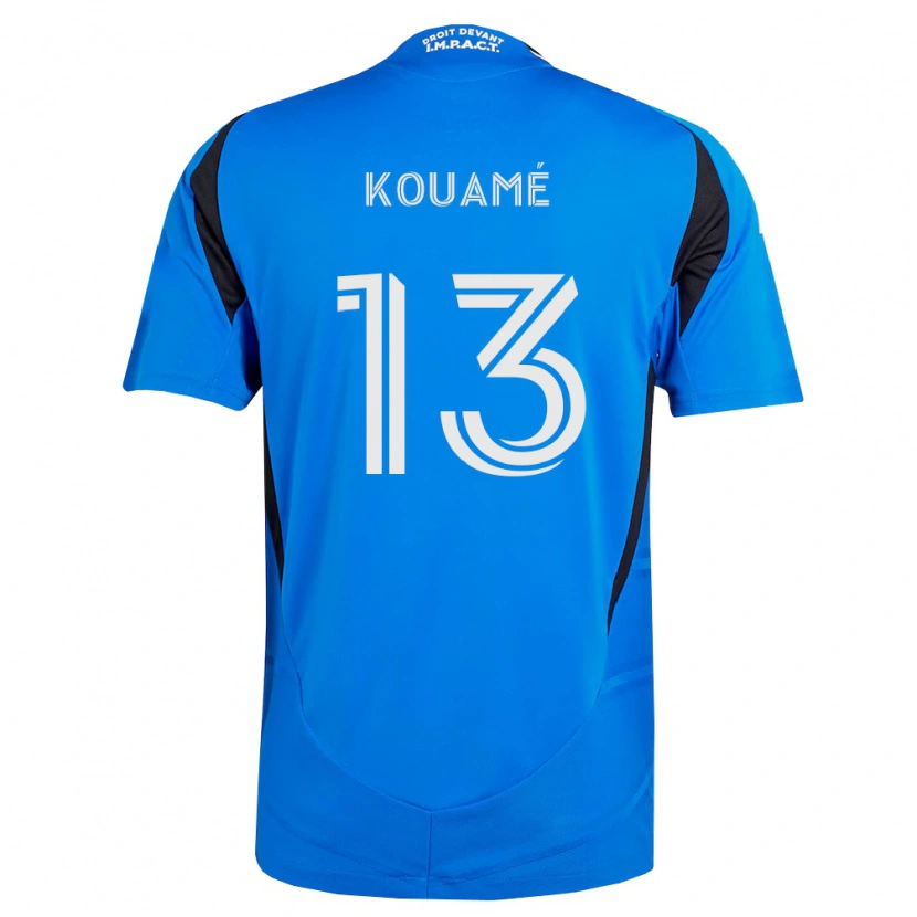 Danxen Niño Camiseta Rafael Kouamé #13 Azul Blanco Negro 1ª Equipación 2026/27 La Camisa