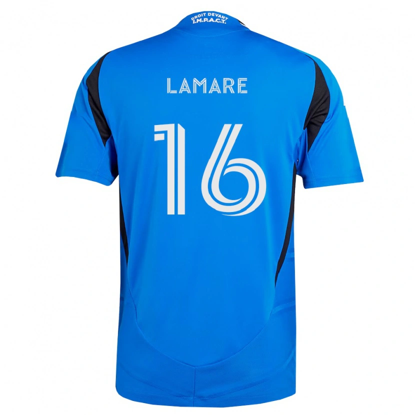 Danxen Niño Camiseta Samuel Lamare #16 Azul Blanco Negro 1ª Equipación 2026/27 La Camisa