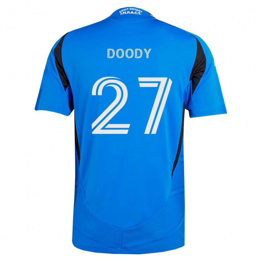 Danxen Niño Camiseta Grayson Doody #27 Azul Blanco Negro 1ª Equipación 2026/27 La Camisa