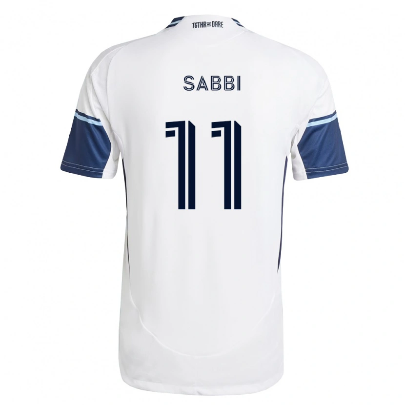 Danxen Niño Camiseta Emmanuel Sabbi #11 Blanco Azul Real 1ª Equipación 2026/27 La Camisa