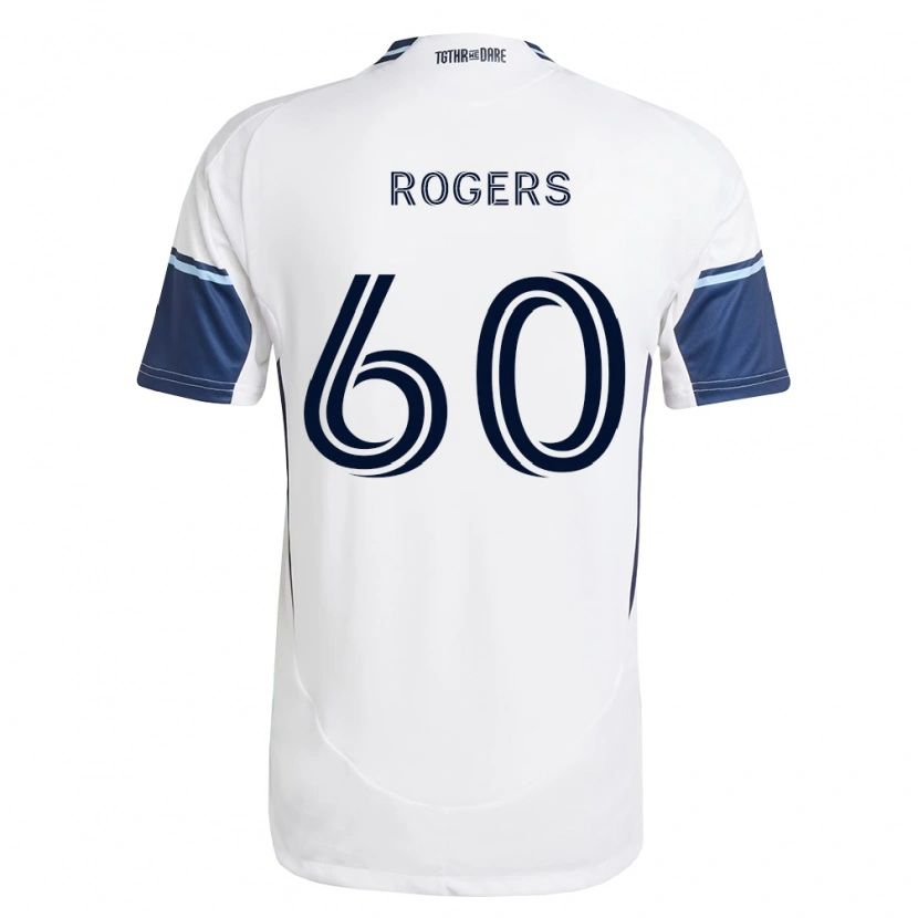Danxen Niño Camiseta Sam Rogers #60 Blanco Azul Real 1ª Equipación 2026/27 La Camisa