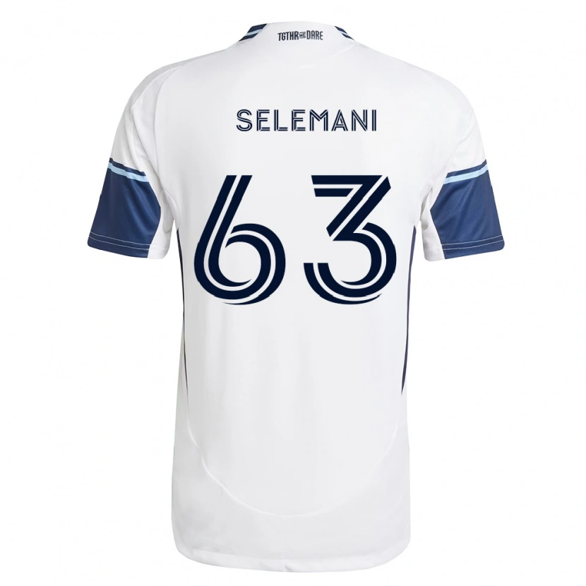Danxen Niño Camiseta Johnny Selemani #63 Blanco Azul Real 1ª Equipación 2026/27 La Camisa