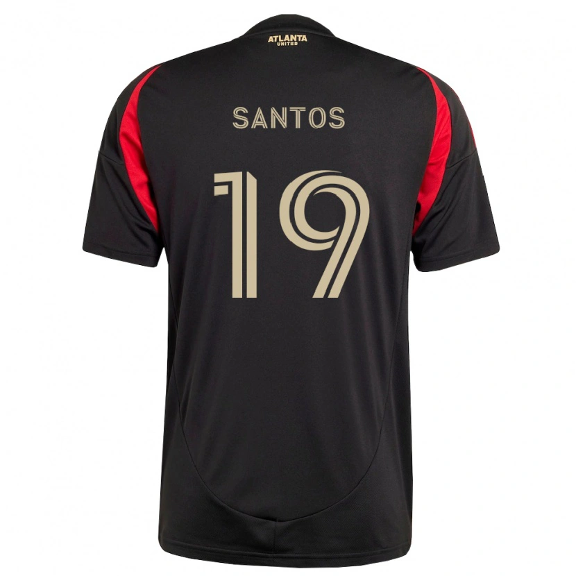 Danxen Niño Camiseta Sergio Santos #19 Negro Rojo 1ª Equipación 2026/27 La Camisa
