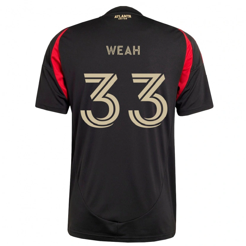 Danxen Niño Camiseta Patrick Weah #33 Negro Rojo 1ª Equipación 2026/27 La Camisa