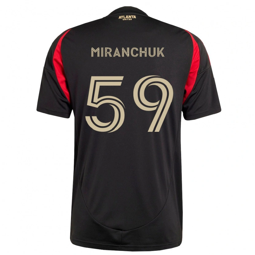 Danxen Niño Camiseta Aleksey Miranchuk #59 Negro Rojo 1ª Equipación 2026/27 La Camisa