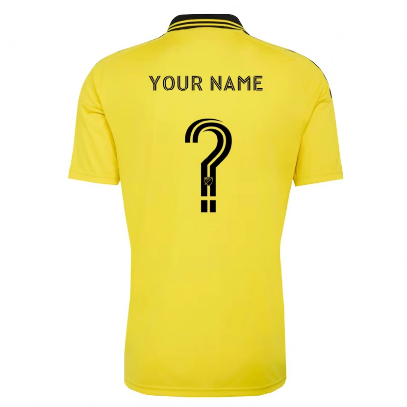 Danxen Niño Camiseta Su Nombre #0 Amarillo Negro 1ª Equipación 2026/27 La Camisa