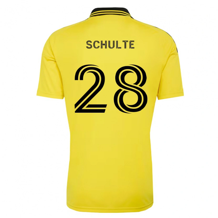 Danxen Niño Camiseta Patrick Schulte #28 Amarillo Negro 1ª Equipación 2026/27 La Camisa