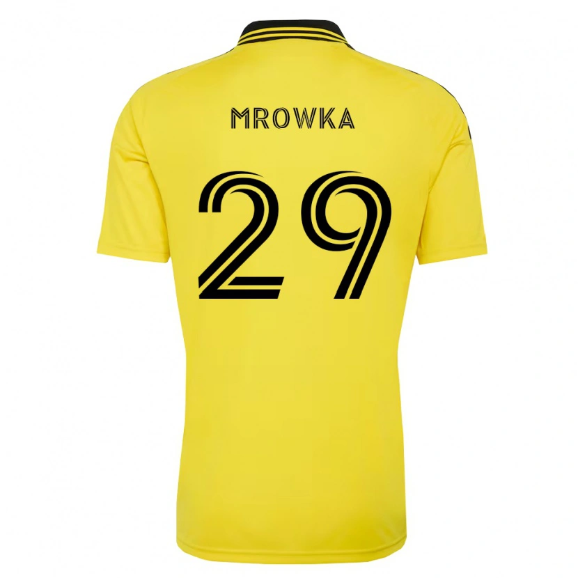 Danxen Niño Camiseta Cole Mrowka #29 Amarillo Negro 1ª Equipación 2026/27 La Camisa