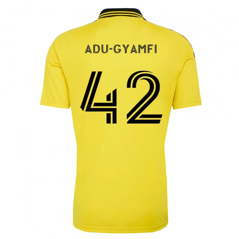 Danxen Niño Camiseta Brent Adu-Gyamfi #42 Amarillo Negro 1ª Equipación 2026/27 La Camisa