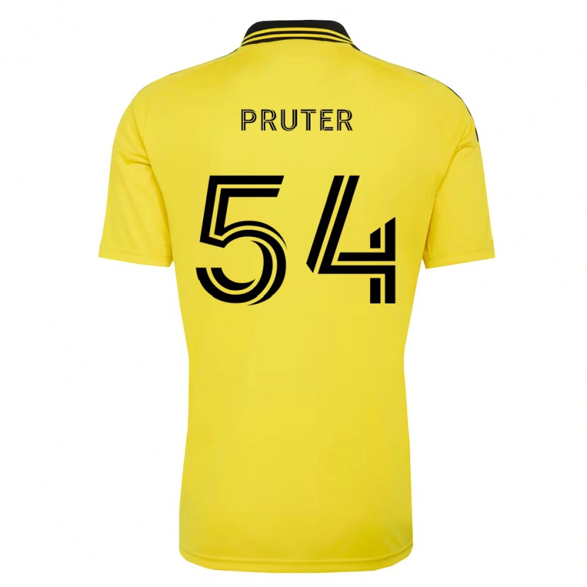 Danxen Niño Camiseta Luke Pruter #54 Amarillo Negro 1ª Equipación 2026/27 La Camisa