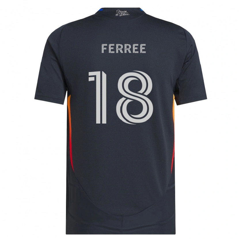 Danxen Niño Camiseta Duran Ferree #18 Gris Oscuro Rojo 1ª Equipación 2026/27 La Camisa