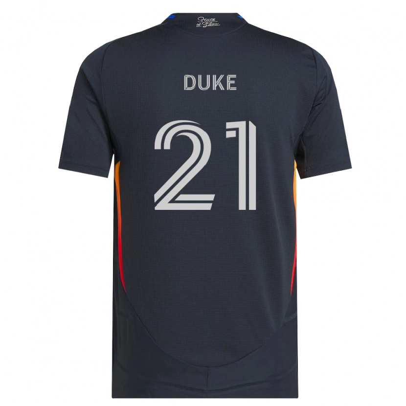 Danxen Niño Camiseta Bryce Duke #21 Gris Oscuro Rojo 1ª Equipación 2026/27 La Camisa