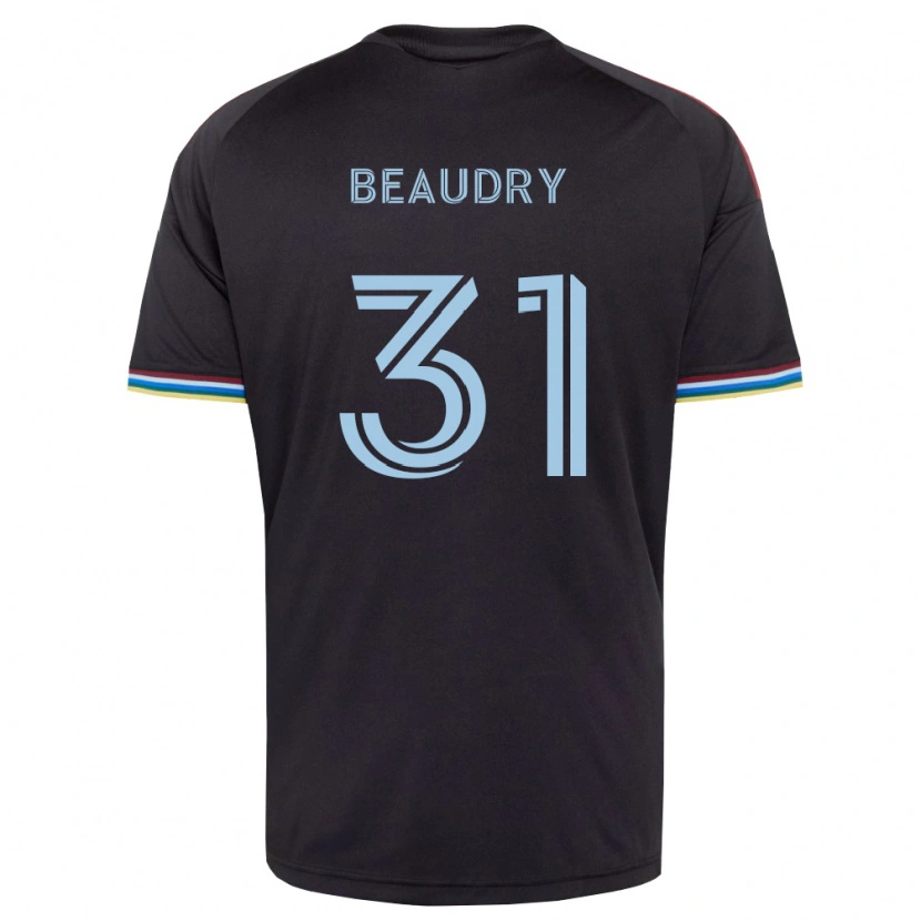 Danxen Niño Camiseta Adam Beaudry #31 Azul Cielo Negro 1ª Equipación 2026/27 La Camisa
