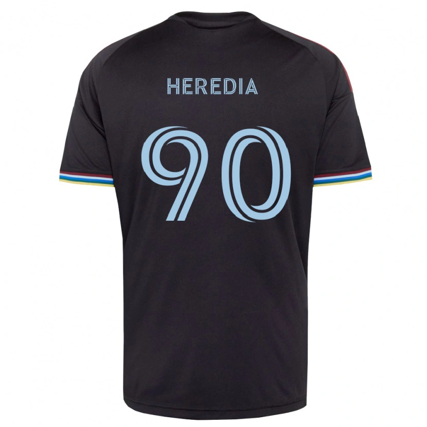Danxen Niño Camiseta Edgar Heredia #90 Azul Cielo Negro 1ª Equipación 2026/27 La Camisa