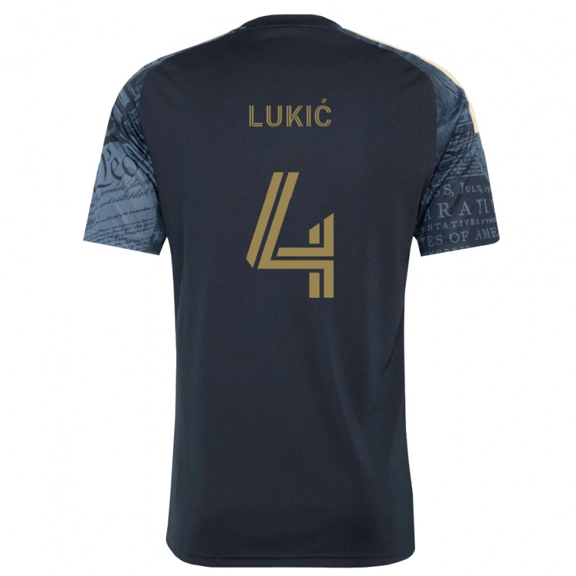 Danxen Niño Camiseta Jovan Lukić #4 Azul Marino Marrón 1ª Equipación 2026/27 La Camisa