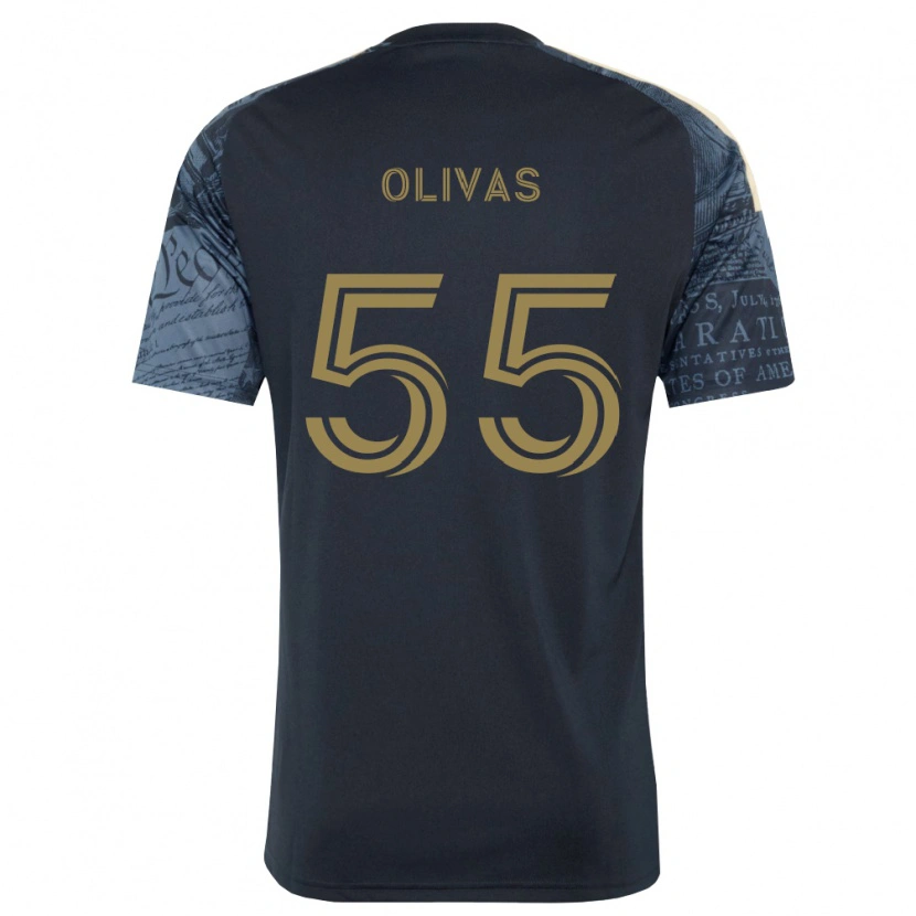 Danxen Niño Camiseta Sal Olivas #55 Azul Marino Marrón 1ª Equipación 2026/27 La Camisa