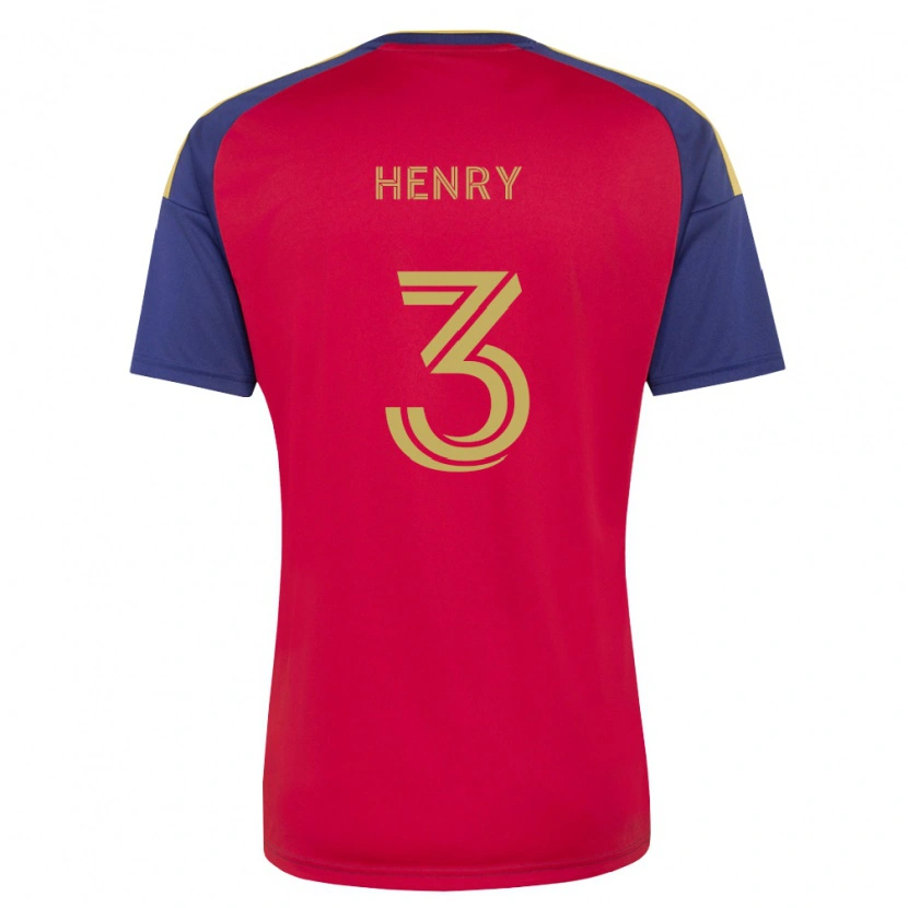 Danxen Niño Camiseta Kobi Henry #3 Azul Real Marrón Rojo 1ª Equipación 2026/27 La Camisa