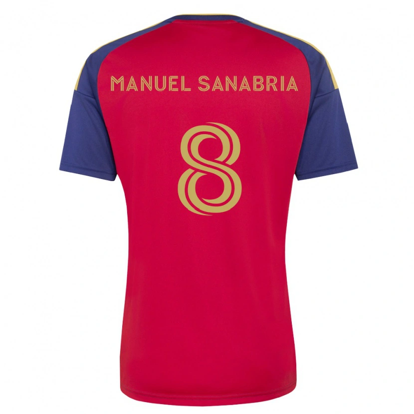 Danxen Niño Camiseta Juan Manuel Sanabria #8 Azul Real Marrón Rojo 1ª Equipación 2026/27 La Camisa