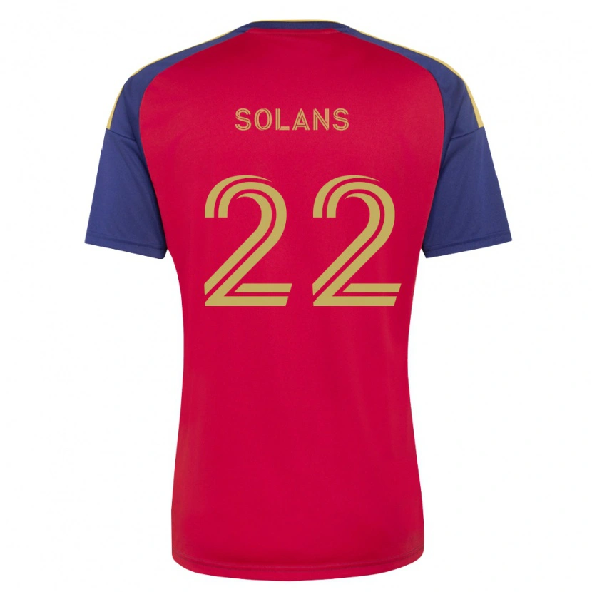 Danxen Niño Camiseta Sergi Solans #22 Azul Real Marrón Rojo 1ª Equipación 2026/27 La Camisa