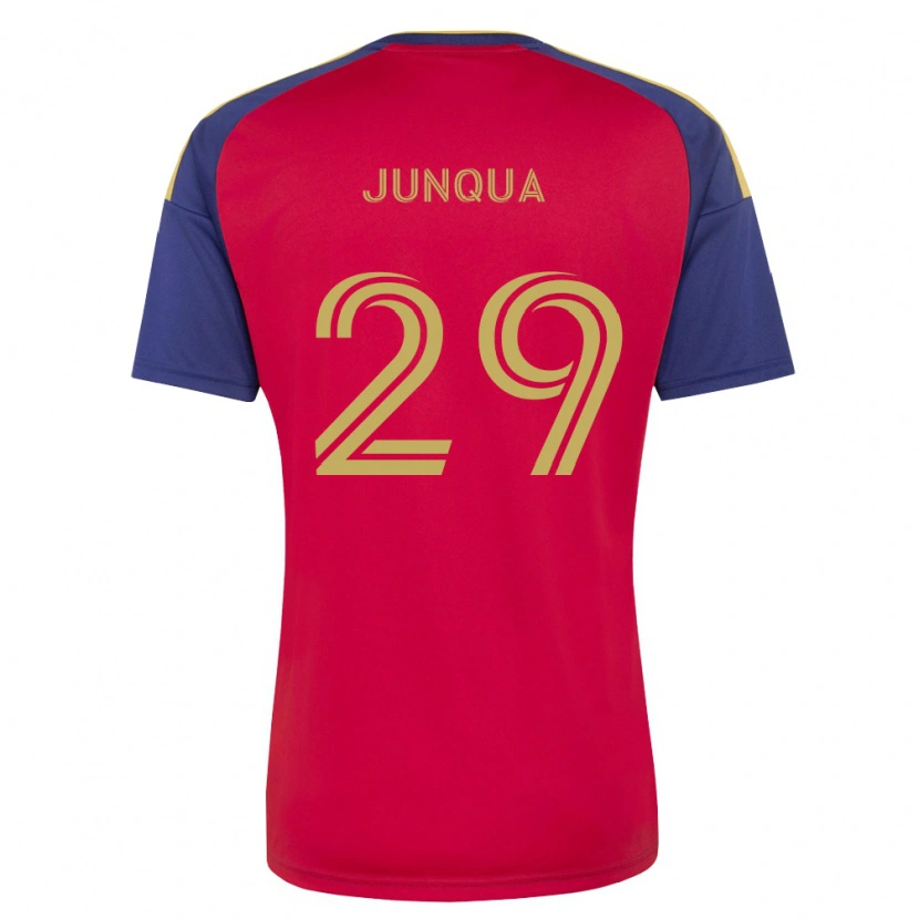 Danxen Niño Camiseta Sam Junqua #29 Azul Real Marrón Rojo 1ª Equipación 2026/27 La Camisa